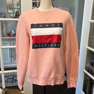 Tommy Hilfiger Mens Pink Salmon Crew Neck Sweatshirt S